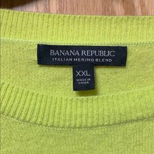 Neon Yellow-Green Banana Republic Sweater
